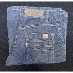 Mecca Denim Shorts Mens 34 Blue Medium Wash Bermuda Relaxed Fit 100% Cotton